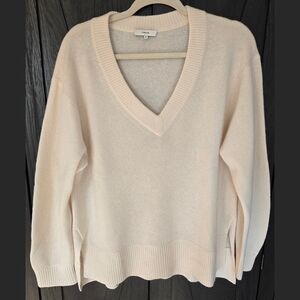 Vince 100% Cashmere V-Neck Boxy Fit Sweater Medium